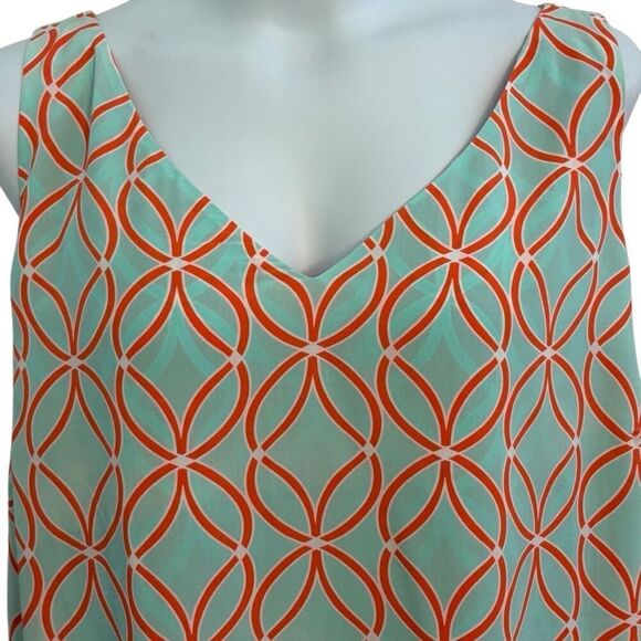 Crown & Ivy Sleeveless Blouse Geometric. Size 3XL - Picture 5 of 8